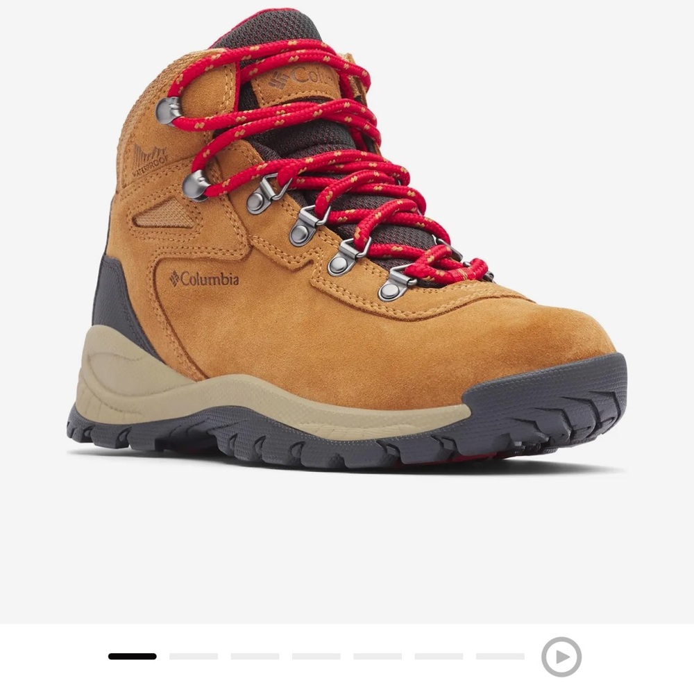 Columbia Brown Hiking Boots with Red Accents